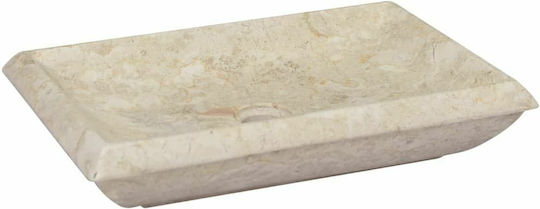 vidaXL Deasupra Blatului Chiuvetă Piatră 50x35x10cm Bej vidaXL Deasupra Blatului Chiuvetă Piatră 50x35x10cm Bej