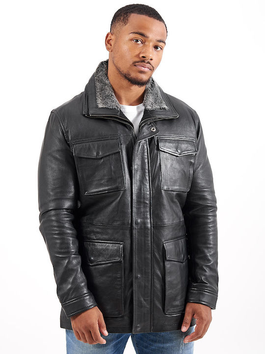 QUEBEC SHEEP BLACK - AUTHENTIC MEN'S BLACK LEATHER JACKET