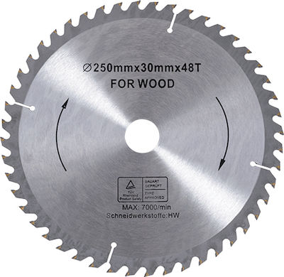 Krausmann AC14055 Cutting Disc Wood 250mm with 60 Teeth 1pcs