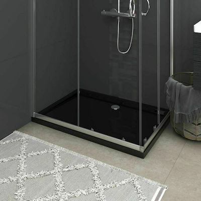 vidaXL Rectangular Acrylic Shower Black 70x100x4cm