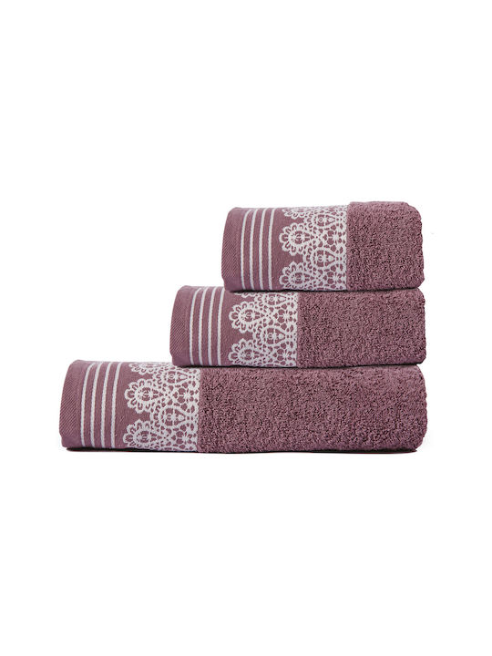 SB Home Πετσέτα Χεριών Alma 30x50εκ. Violet Βάρους 550gr/m²