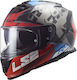 LS2 FF800 Storm Sprinter Full Face Helmet with Sun Visor ECE 22.05 1400gr Black Red Titanium