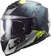 LS2 FF800 Storm Sprinter Matt Black Silver Cobalt Motorcycle Helmet Full Face ECE 22.05 1400gr with Sun Visor