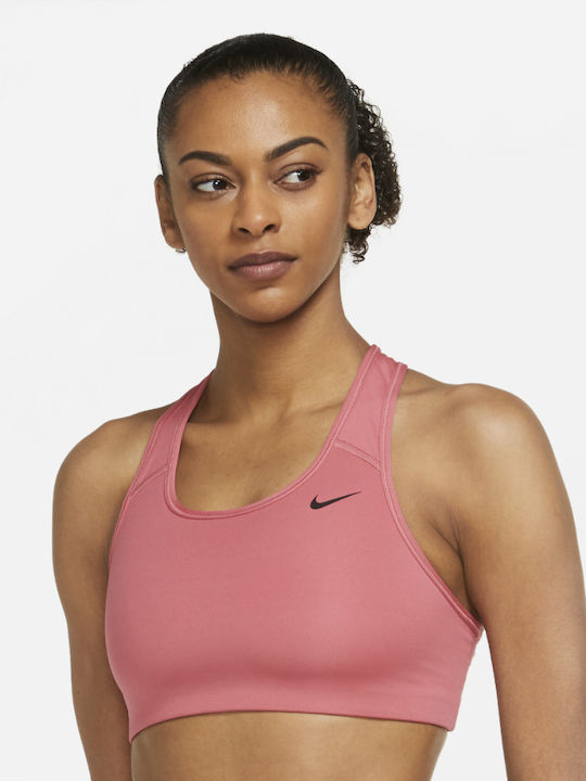Nike Swoosh Women's Athletic Sports Bra Pink