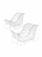 Iliadis Christmas Metal Figure Sleigh White 23x23x16cm 2pcs