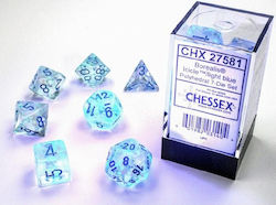 Chessex Luminary Icicle/ Light Blue Polyhedral Würfel 7-Würfel-Set 27581