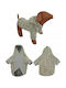 Woofmoda Εμπριμέ Με Κόμπους Knitted Sweater Dog Shirt Beige-Grey in Gray color 23cm. 931-1301-1100