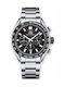 Mini Focus Men's Watch 43mm Chronograph Battery with Silver Metal Bracelet