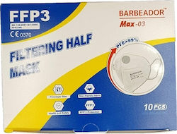 Max Barbeador Max-03 Filtering Half Disposable Protective Mask FFP3 Gray 10pcs