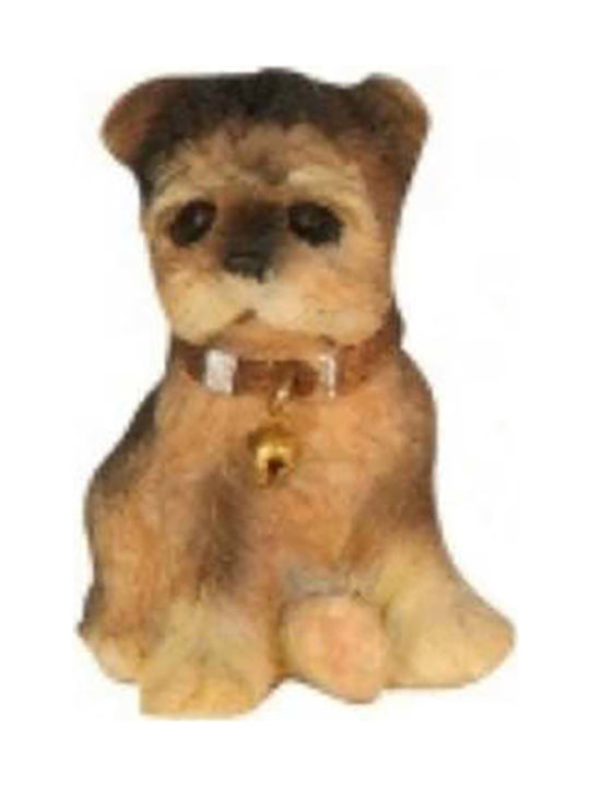 Σκύλος ράτσας Σνάουζερ απο ρητίνη σε μπεζ καφέ χρώμα διαστάσεων 4cmx6cm