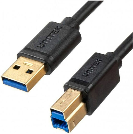 Unitek USB 3.0 Cable USB-A male - USB-B male Μαύρο 2m (C14095BK-2M)