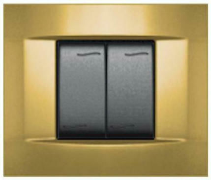 Geyer Aqua Metal Switch Frame 1 Position Vertical Installation in Gold Color 7442.1.G.OS