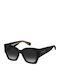 Tommy Hilfiger Women's Sunglasses with Black Plastic Frame and Black Gradient Lens