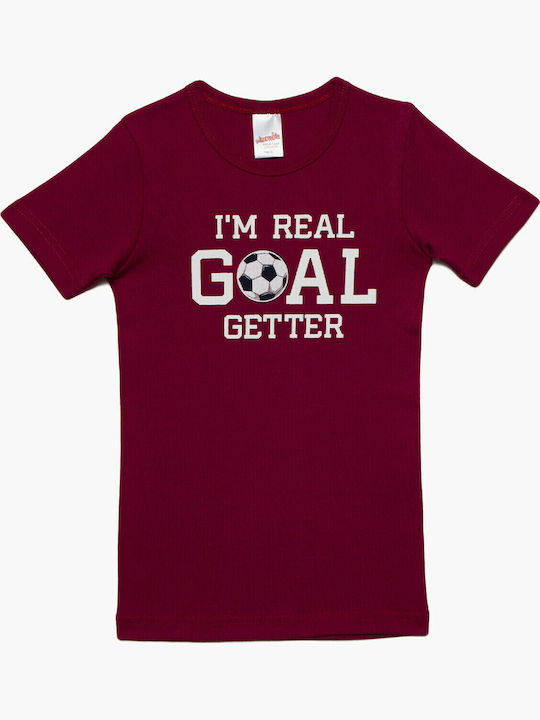 Minerva Real Goal Getter Παιδικό Φανελάκι Κοντομάνικο Μπορντό