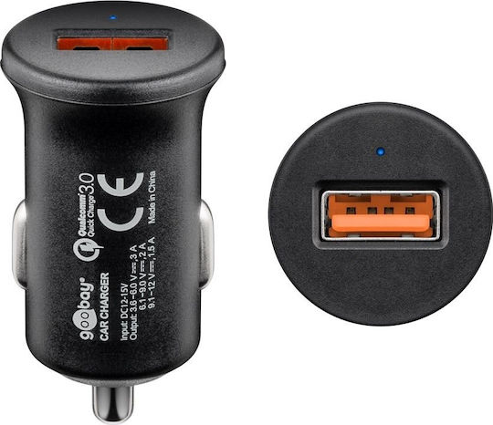Goobay Auto-Ladegerät 18W mit einem Anschluss: 1xUSB Schwarz Farbe
