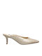 Angle3 Mules mit Dünn Hoch Absatz in Beige Farbe