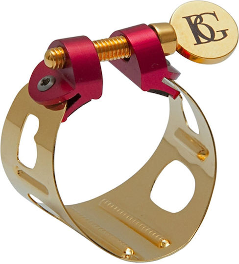 BG DUO Ligature. 24K Gold Plated Curved Soprano Sax Ligatures