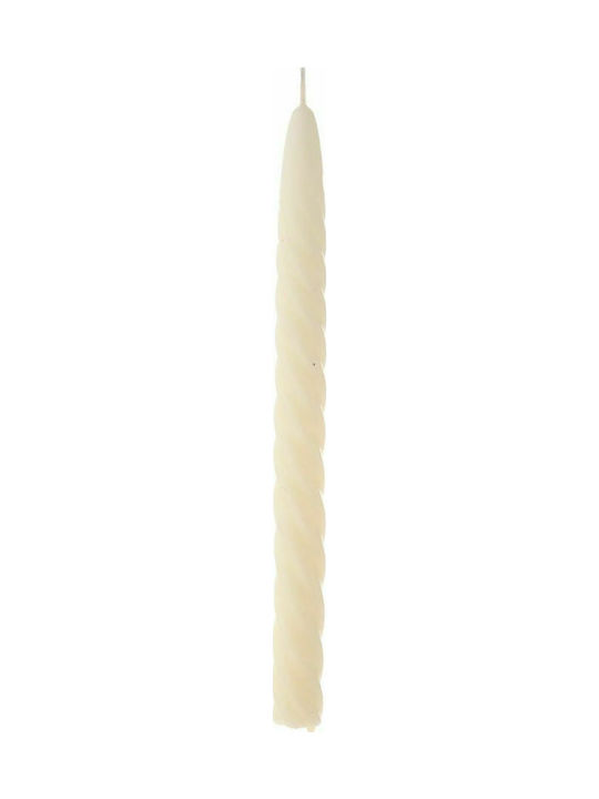 Iliadis Decorative Candle Taper Ecru 25cm 6pcs