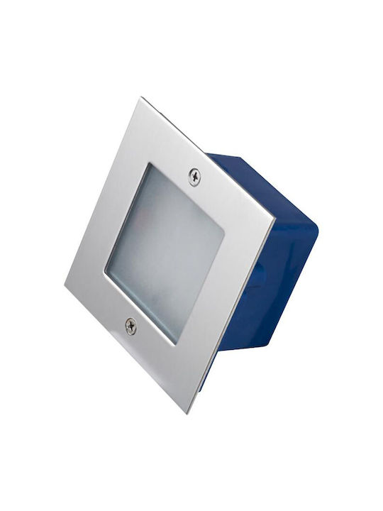 Geyer Spot De Podea LED 3W Cu Lumină Alb Cald IP65 Argintiu