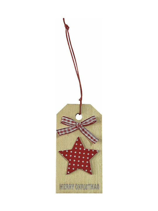 XMASfest Christmas Label Ornament Gold 5x9.5cm