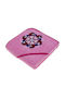 Laken Baby Bath Towel Hooded Mariquitas Pink 100x100cm