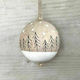 Hängendes Kugel Ornament Ornament Hölzern Weiß 4cm