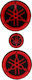Emblem Stickers Yamaha 3pcs Red