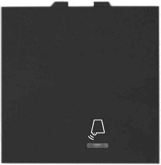 Geyer Front Plate Wall Push Bell Button without Frame Black 736405S