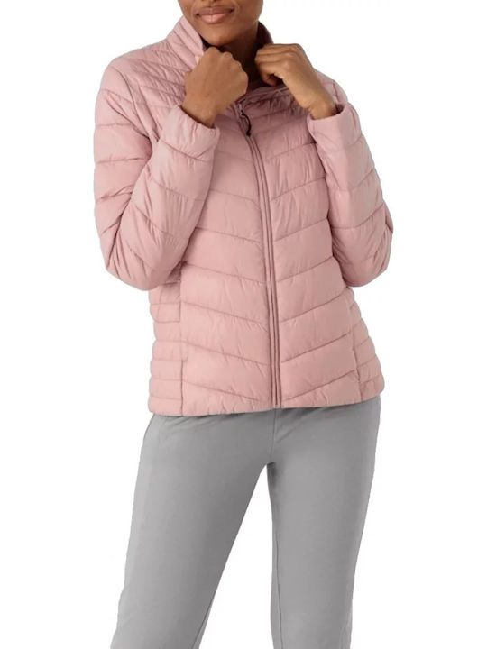 4F Short Women's Puffer Jacket for Winter Pink