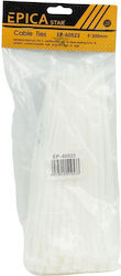 Epica Star Plastik Kabelbinder 200mmx5mm in Wei...