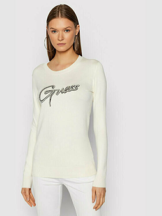 Guess Damen Langarm Pullover Beige