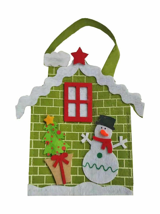 XMASfest Коледна Фигура Кошница Зелено 15x15x6см.