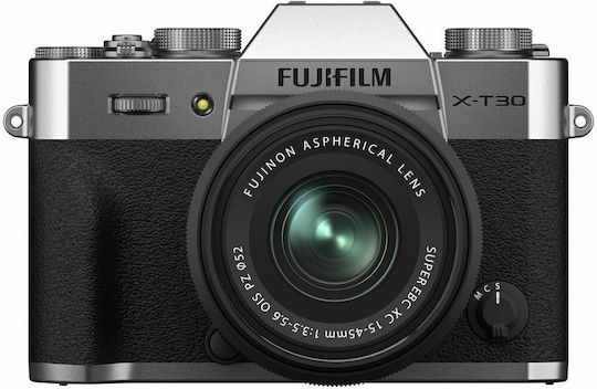 Fujifilm X-T30 II Mirrorless Cameră Kit (XC 15-45mm F3.5-5.6 OIS PZ) Argintie