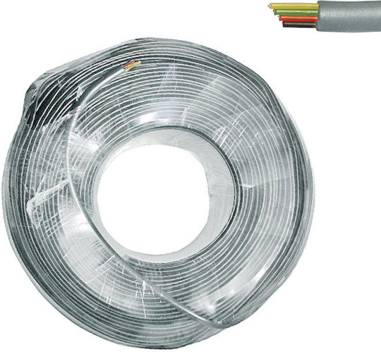 Adeleq Flat Telephone Cable Unterminated 1m Gray (9-2043)