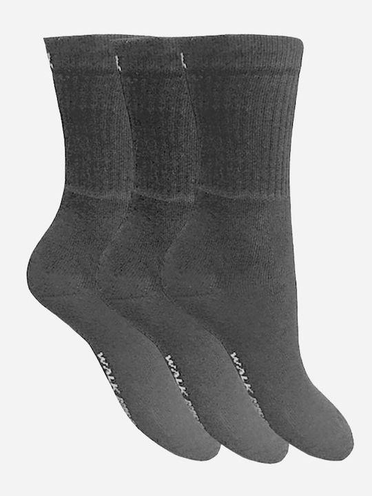 Walk Athletic Kids' Long Socks Gray 3 Pairs