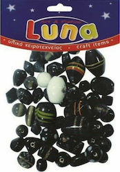 Luna Glass Craft Bead Black Glass Beads 100gr