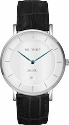 Millner Regents Battery Watch with Leather Strap Black