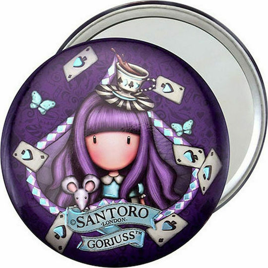 Santoro Schminkspiegel Geldbörse A Little More Tea 9x9cm Lila