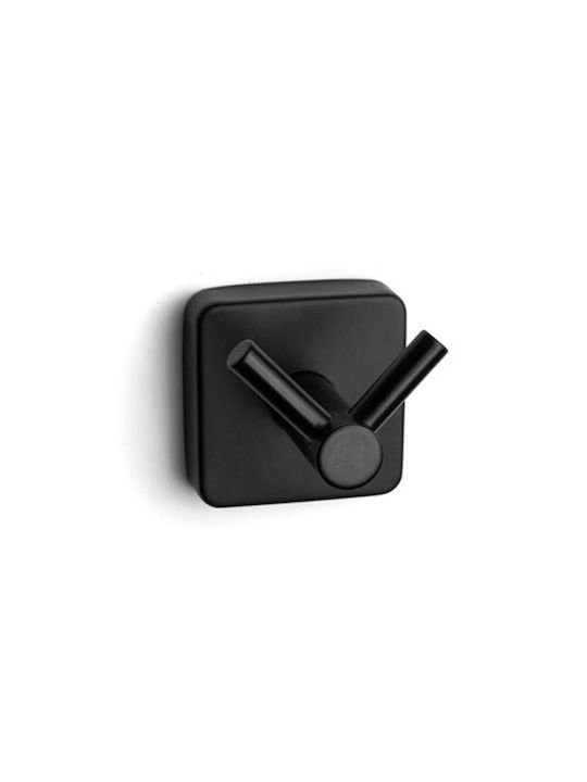 Karag Quattro Double Wall-Mounted Bathroom Hook ​5.2x5.2cm Nero