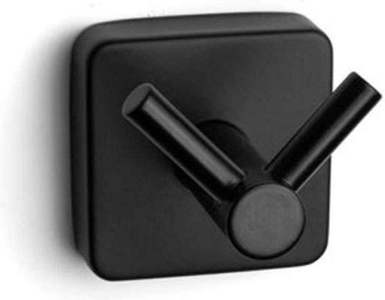 Karag Quatro Черна Двойна Кука За Банята С Винтове 5.2x5.2см Nero 420255