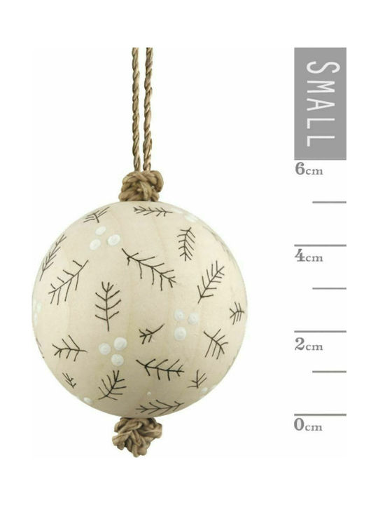 Synchronia Berry Weihnachtsbaum-Anhänger Kugel Ornament Beige