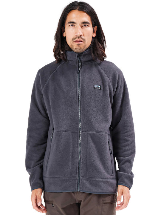 212.EM29.109 Men's Fleece Cardigan Ebony
