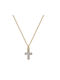 Χρυσό κολιέ σταυρός με αλυσίδα ST21719 9 Καρατίων