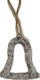 Hanging Bell Wooden Christmas Tree Ornament 14cm Various Designs