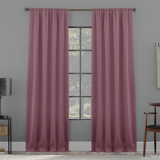 Lino Home Κουρτίνα με Τρέσα Emb Delta English Rose 150x240εκ.