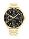 Tommy Hilfiger Larson Men's Watch 46mm Chronograph Battery with Gold Metal Bracelet