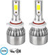 GloboStar Lampen Auto C6 H10 Canbus LED 6000K Kaltes Weiß 8-48V 72W 2Stück