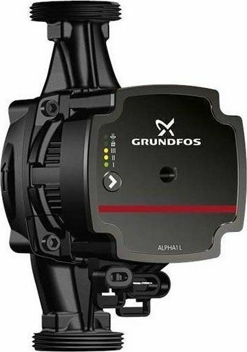 Grundfos Alpha 1L 25/6 Mulinete de pescuit Pompa de circulație Încălzire 130mm