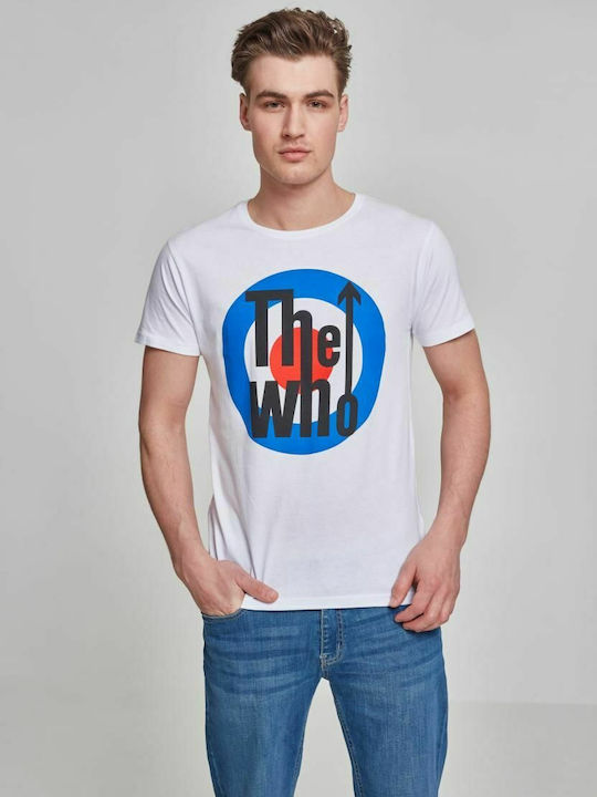 Merchcode MC135 The Who Classic Target T-shirt Λευκό Βαμβακερό