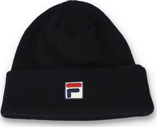 Beanie Unisex Σκούφος με Rib Πλέξη σε Μαύρο χρώμα